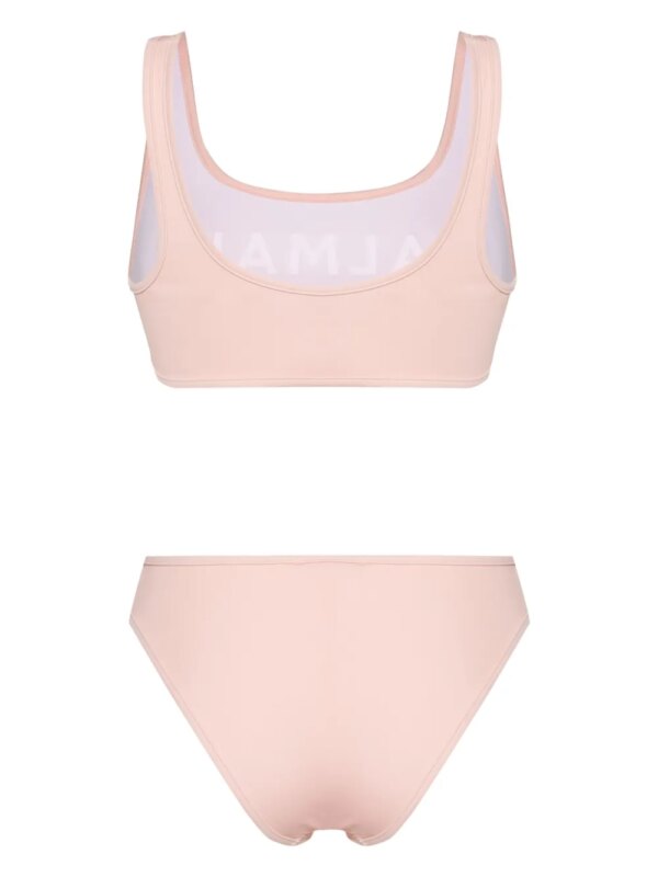 Balmain Bikini met geborduurd logo - Roze