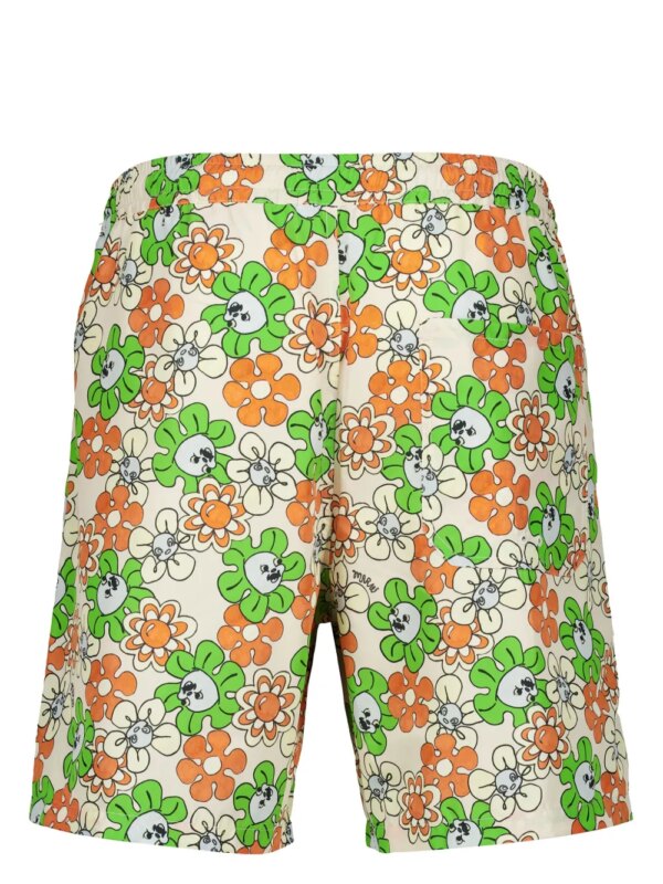 Marni Zwembroek met grafische bloemenprint - Groen