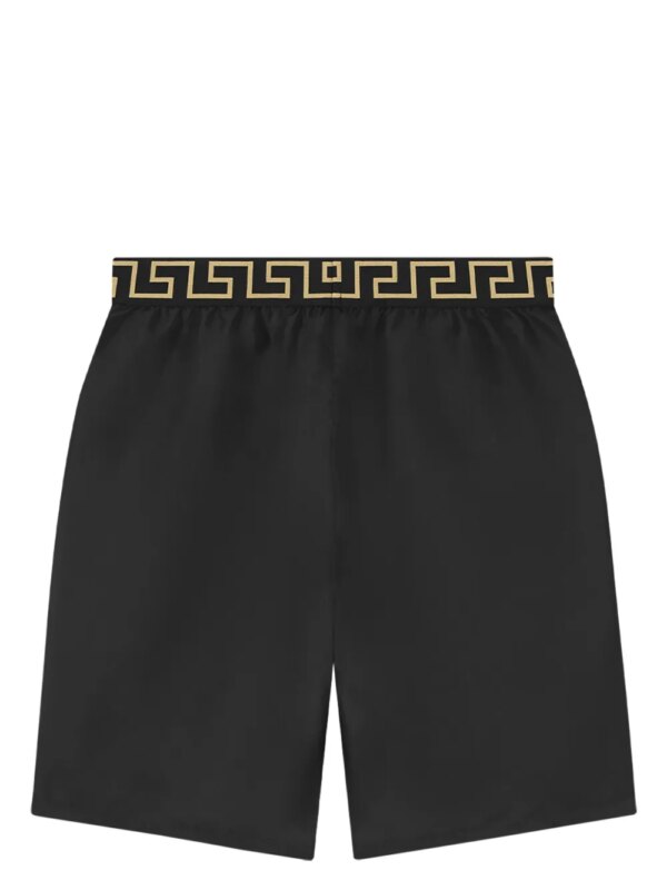 Versace Zwembroek met Greca-tailleband - Zwart