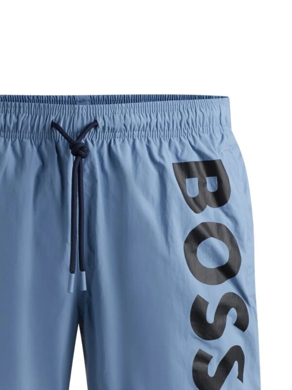 BOSS Zwembroek met logoprint - Blauw