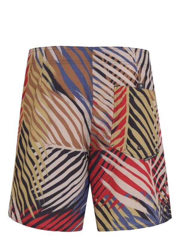 Osklen Zwembroek met bladerprint - Bruin