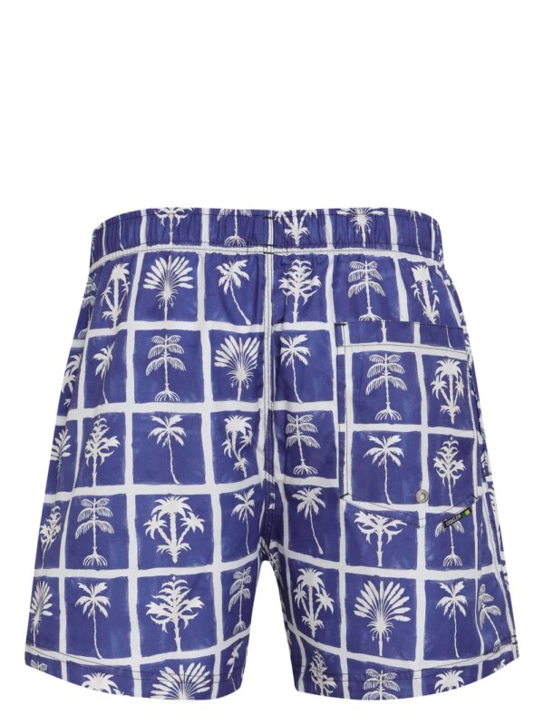 Osklen Zwembroek met boomprint - Blauw