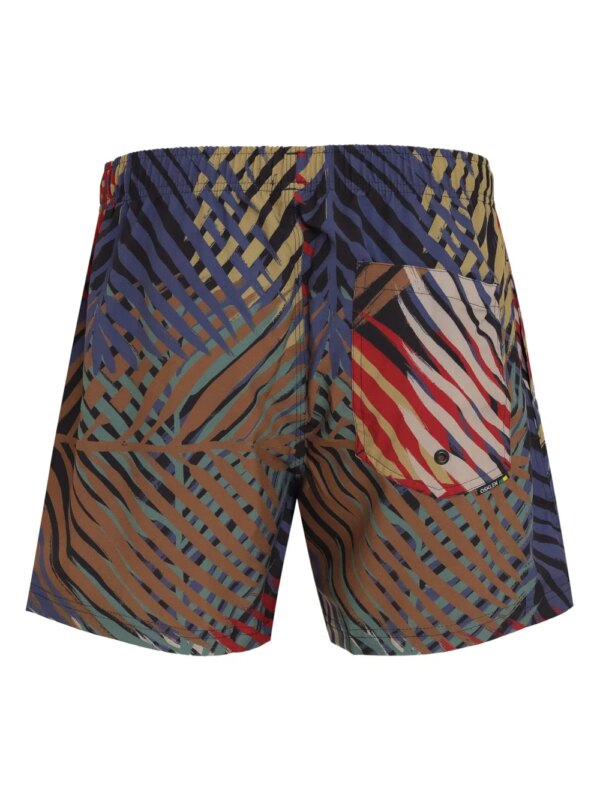 Osklen Zwembroek met bladerprint - Beige