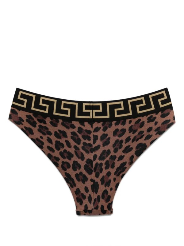Versace Bikinislip met luipaardprint - Bruin