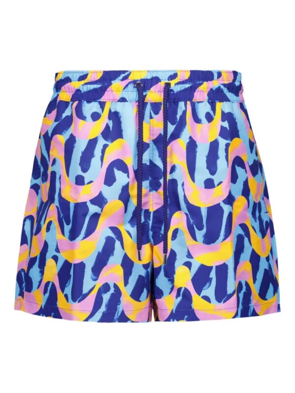 Frescobol Carioca Zwembroek met abstracte print - Blauw