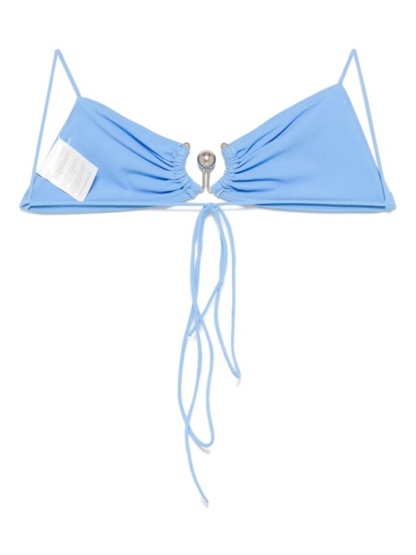 Christopher Esber Orbit bikinitop met ruches - Blauw