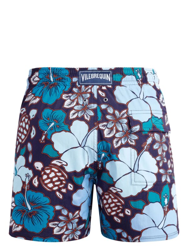 Vilebrequin Zwembroek met tropische schildpadprint - 605 MIDNIGHT/BLUE