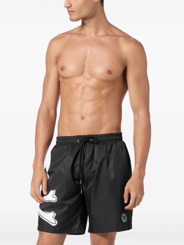 Philipp Plein Skull & Bones zwembroek - Zwart