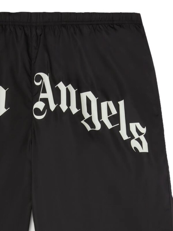 Palm Angels Zwembroek met gewelfd logo - Zwart