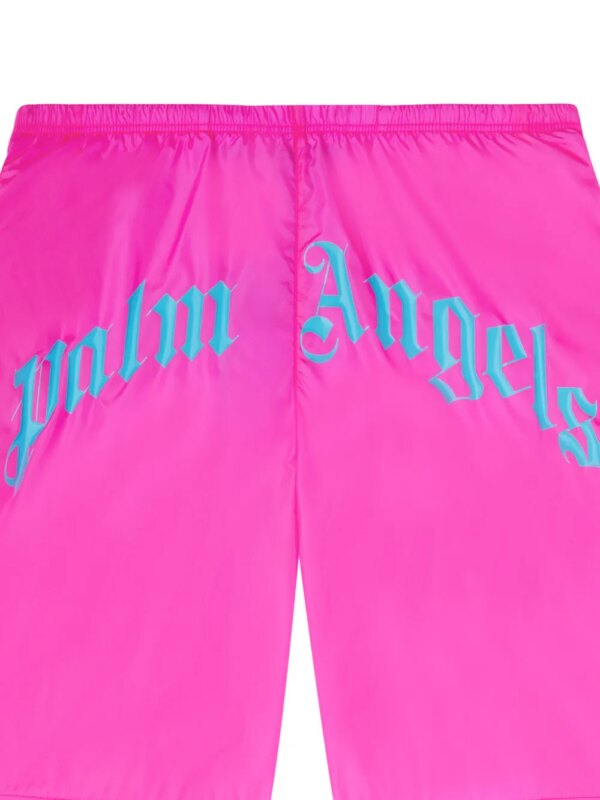 Palm Angels Zwembroek met gewelfd logo - Roze