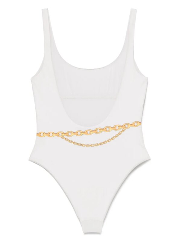 Versace Badpak met print - Beige