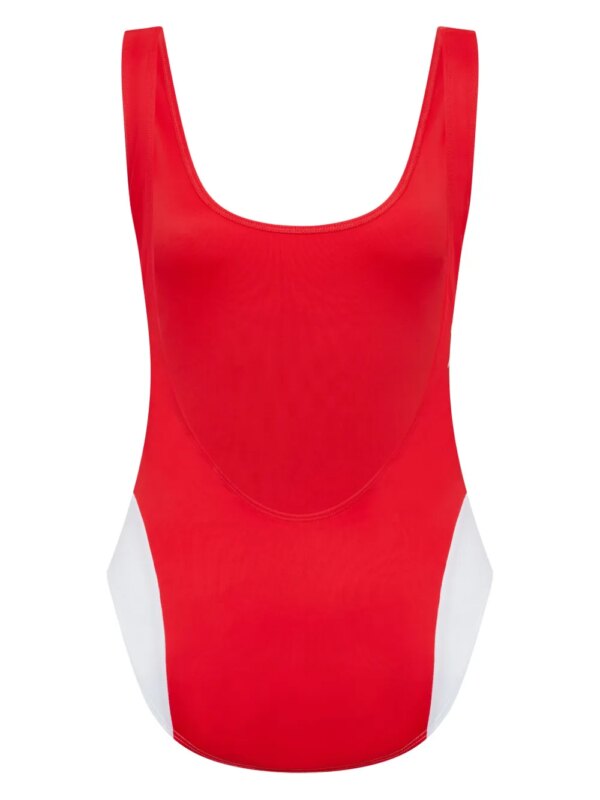 Let's Swim Shark badpak - Rood