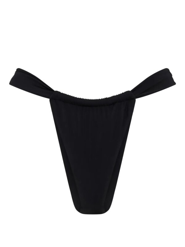 Let's Swim Bikinislip met ruches - Zwart