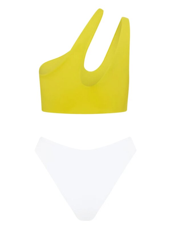 Let's Swim Asymmetrische bikinitop - Geel
