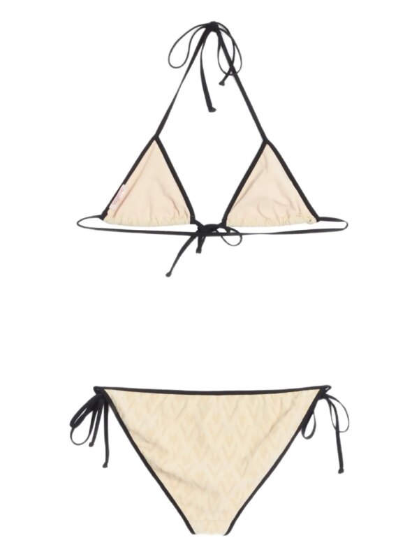 Valentino Garavani Toute La V bikini met jacquard - Wit