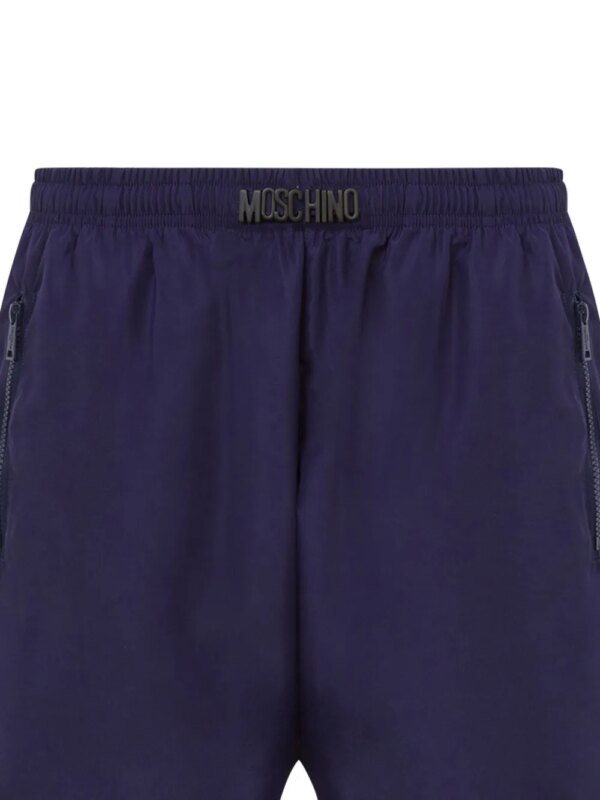 Moschino Zwembroek met logopatch - Blauw