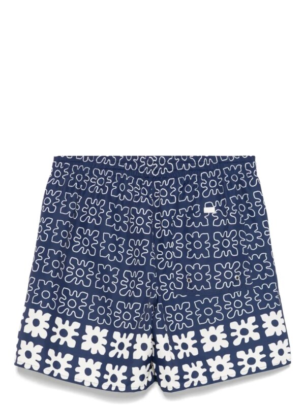 SANDRO Zwembroek met grafische print - Blauw