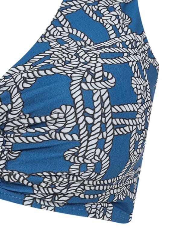 Amir Slama Bikini met grafische print - Blauw