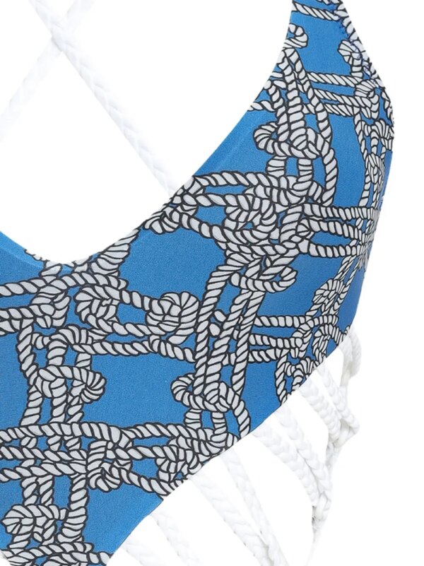 Amir Slama Badpak met touwdetail - Blauw