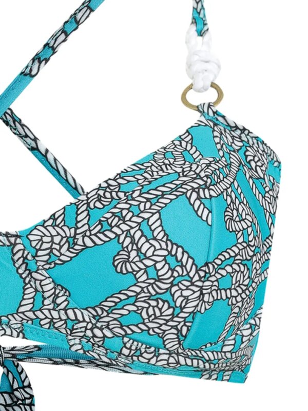 Amir Slama Bikini met print - Blauw