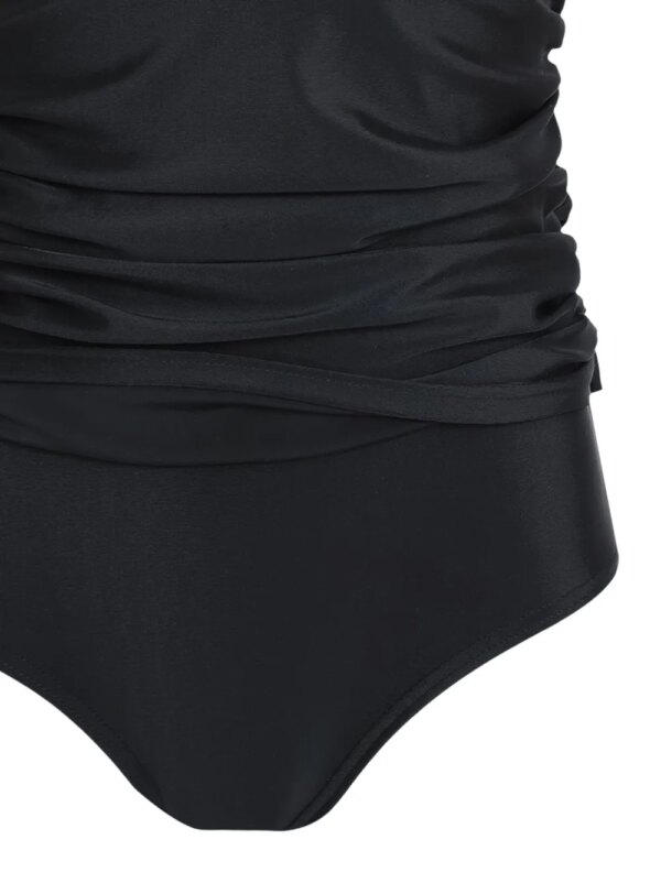 Amir Slama Gedrapeerde badpak - Zwart