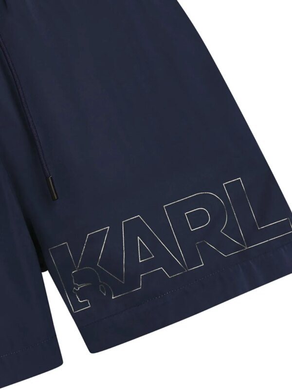 Karl Lagerfeld Zwembroek met logo - Blauw