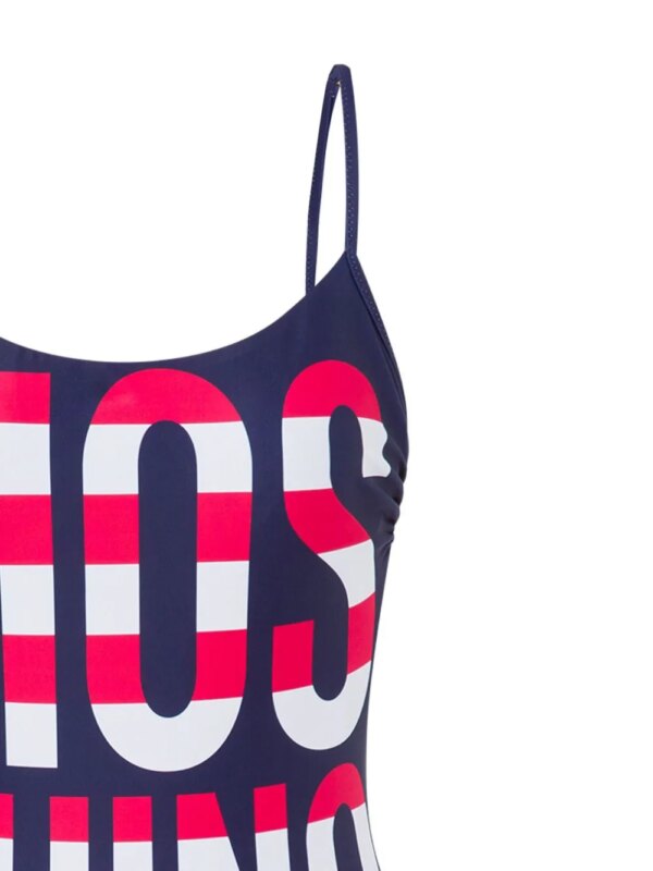 Moschino Badpak met logoprint - Blauw