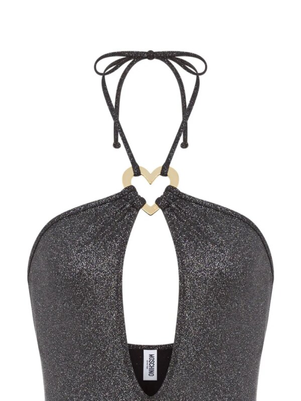 Moschino Lurex badpak - Zwart