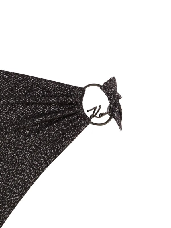 Karl Lagerfeld Bikinislip met ruches - Zwart