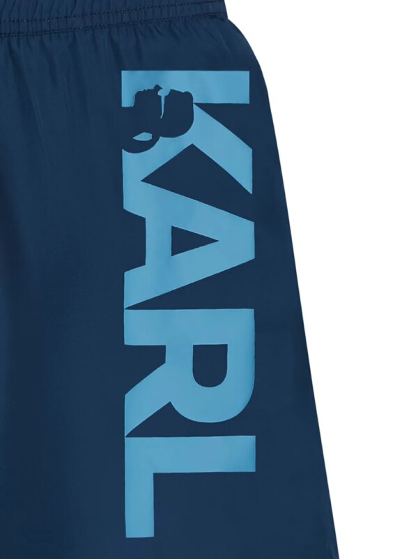 Karl Lagerfeld Zwembroek met logo - Blauw