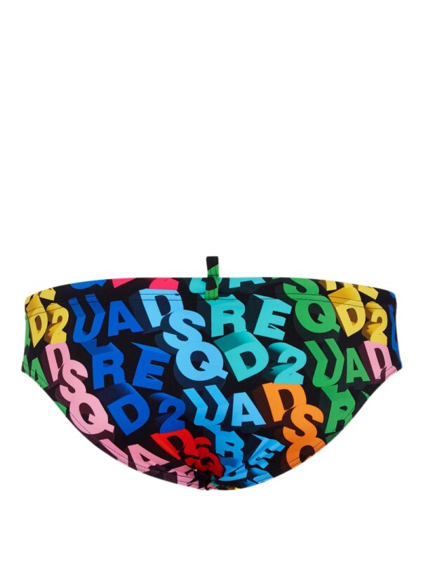 DSQUARED2 Zwembroek met logoprint - Zwart