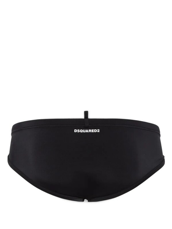 DSQUARED2 Zwembroek met logoprint - Zwart