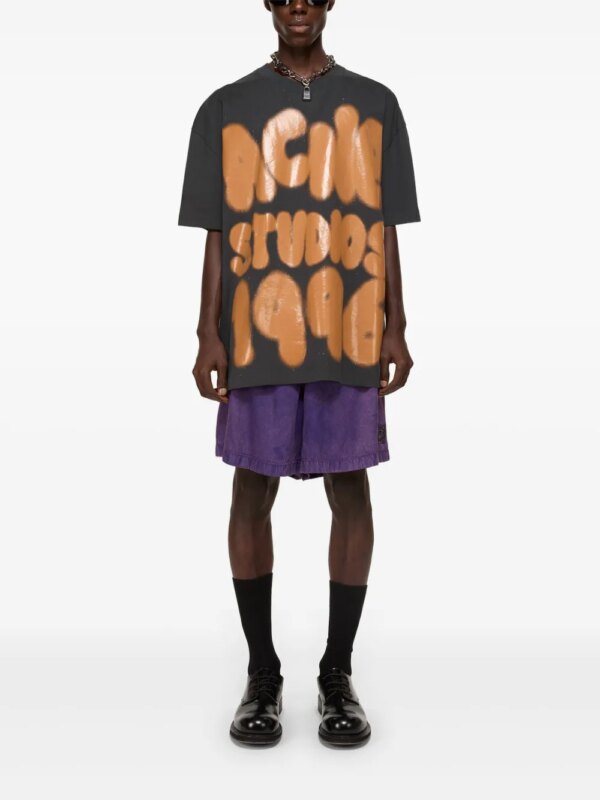 Acne Studios Zwembroek met logopatch - Paars