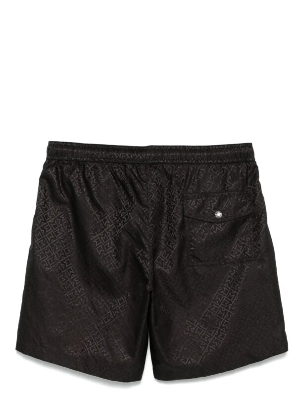 Moncler Zwembroek met monogram-jacquard - Zwart