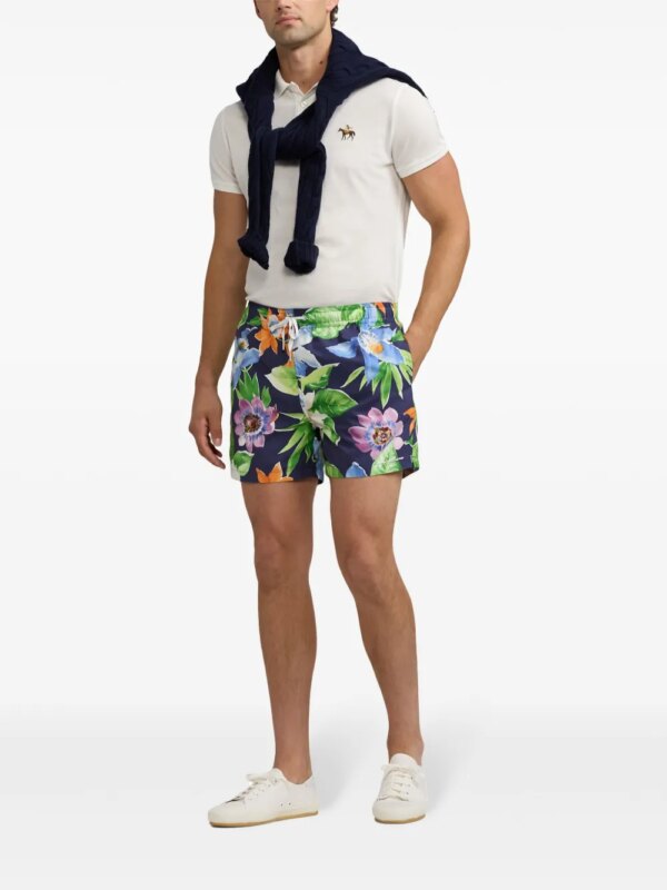 Ralph Lauren Purple Label Zwembroek met bloemenprint - Blauw