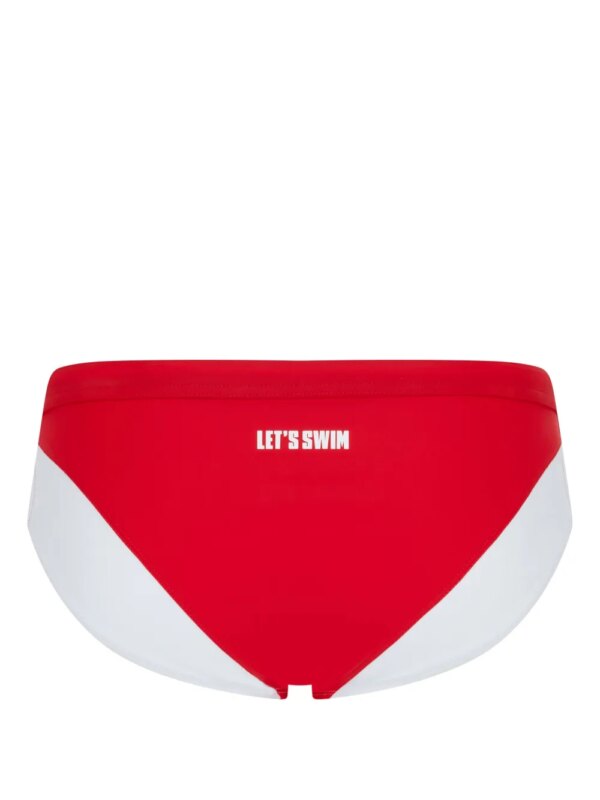 Let's Swim Zwembroek met logo - Rood