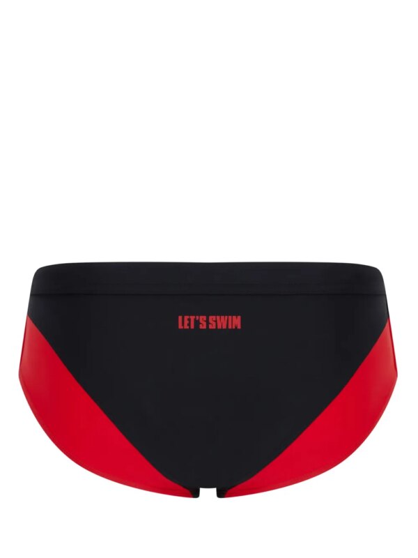 Let's Swim Zwembroek met logoprint - Zwart