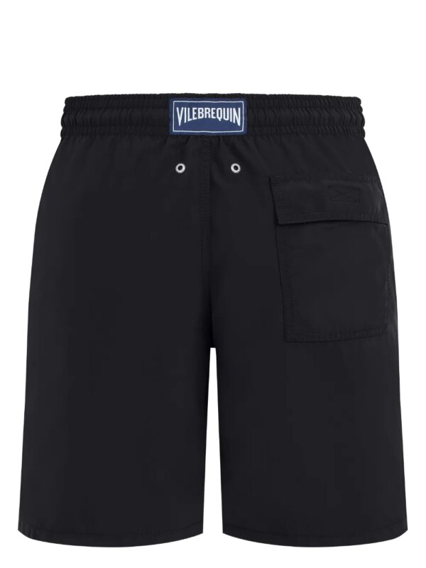 Vilebrequin Zwembroek met logopatch - Zwart