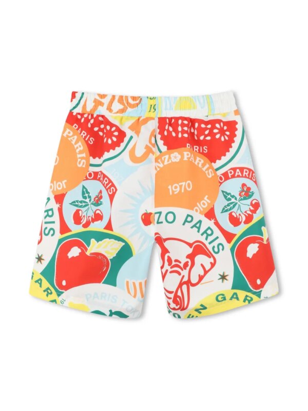 Kenzo Kids Zwembroek met print - Wit