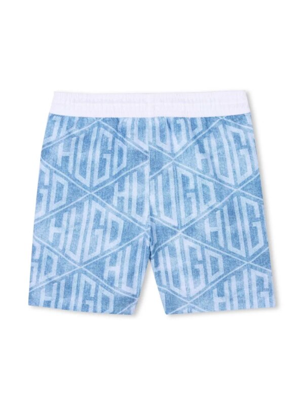 HUGO KIDS Zwembroek met logoprint - Blauw