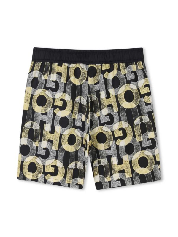 HUGO KIDS Zwembroek met logoprint - Zwart