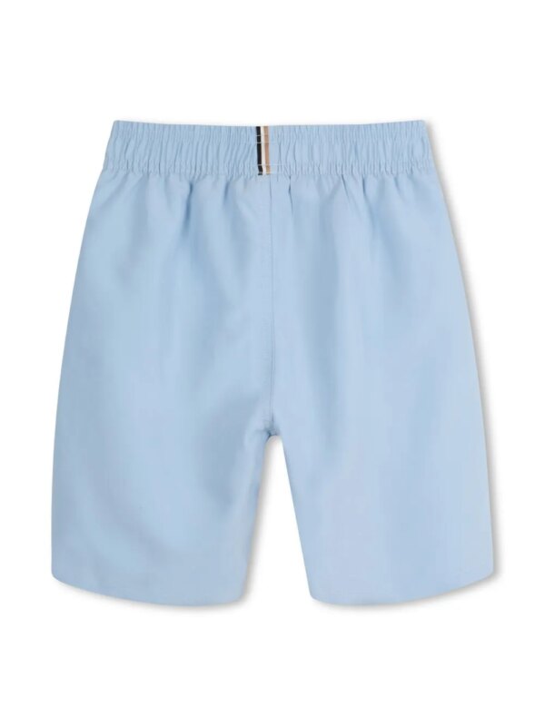 BOSS Kidswear Zwembroek met logoprint - Blauw