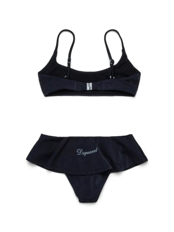 DSQUARED2 KIDS Bikini met logoprint - Zwart