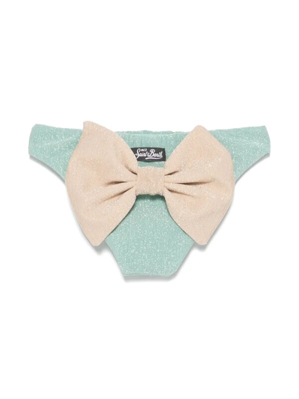 MC2 Saint Barth Kids Lurex bikinislip - Groen