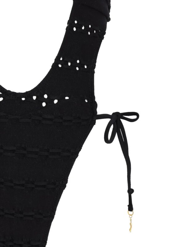 Amir Slama Opengewerkt badpak - Zwart