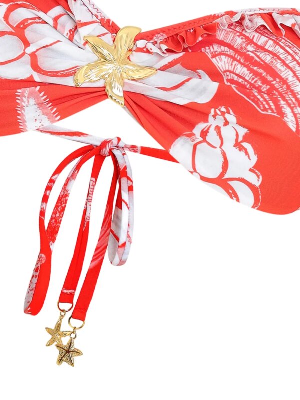 Amir Slama Bikini met print - Rood