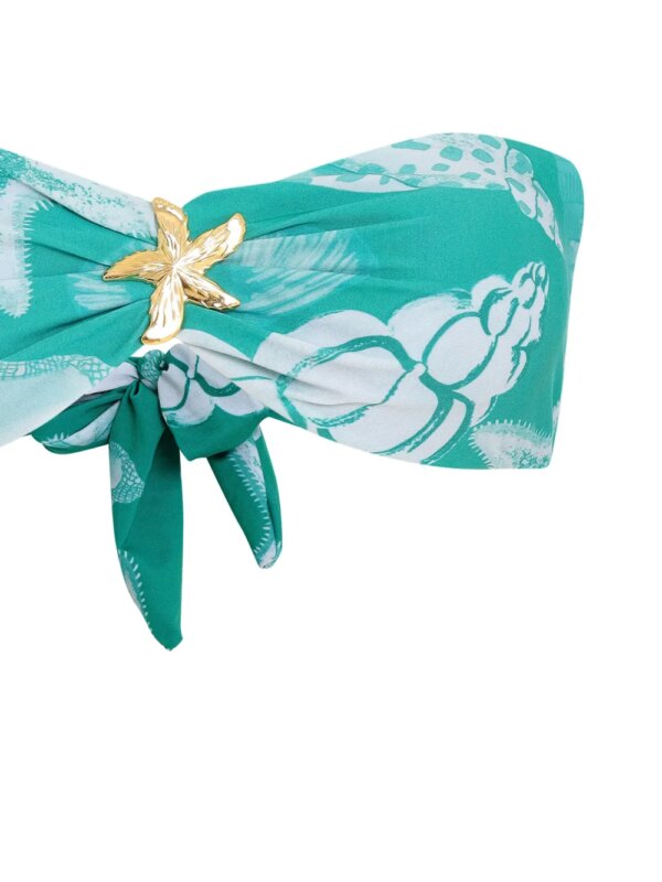 Amir Slama Bikini met schelpenprint - Blauw