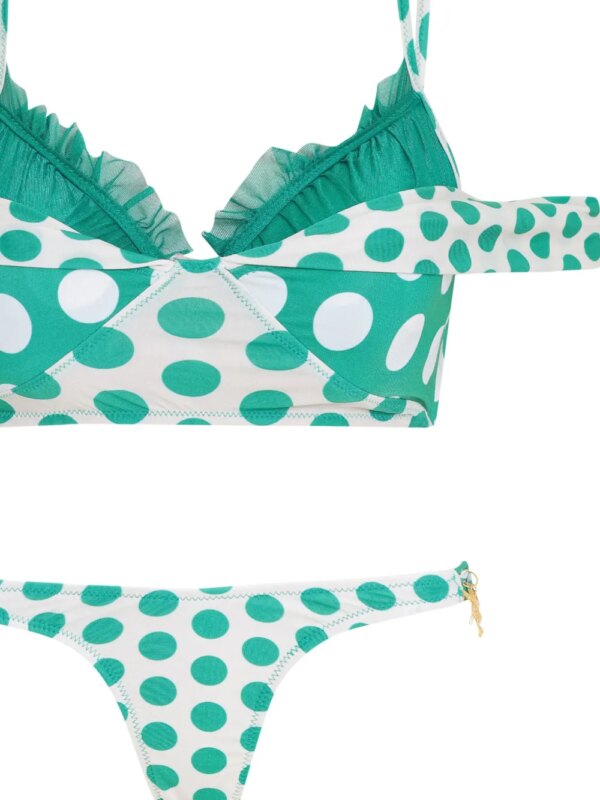 Amir Slama Bikini met stippen - Groen