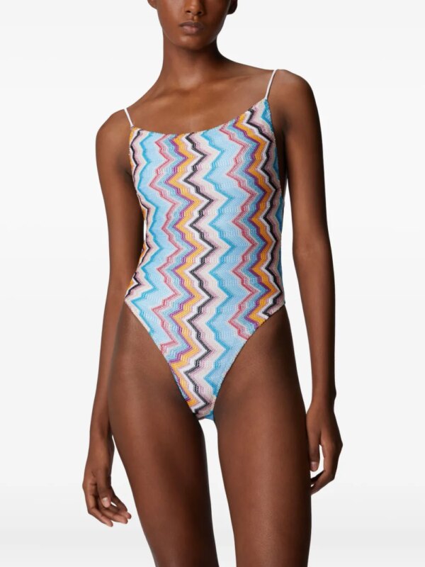 Missoni Badpak met zigzag patroon - Blauw