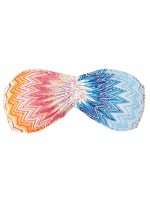 Missoni Bikini met zigzag gebreide - Blauw